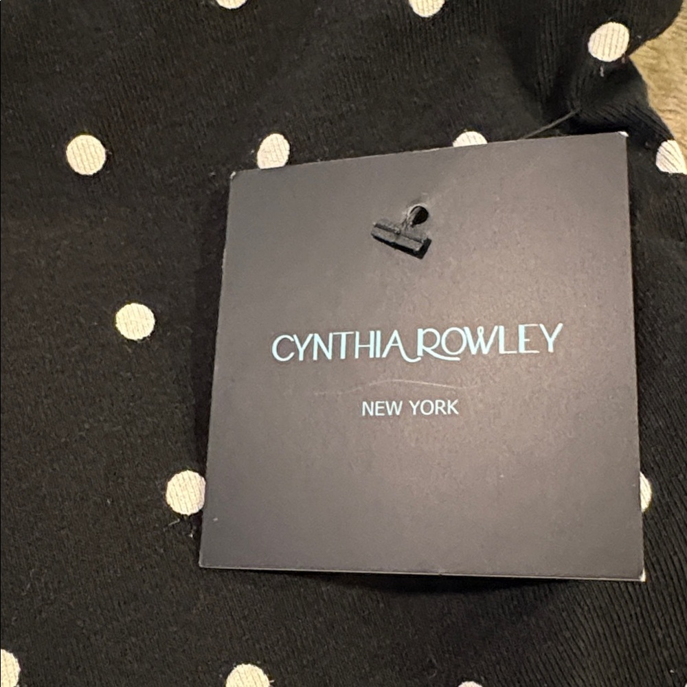 Cynthia Rowley Black and White Polka Dot Top NWT - M - Picture 5 of 7